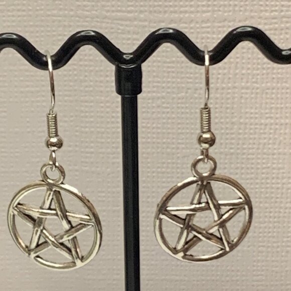 Pentagram Earring, Pentagram Jewelry, Punk Goth Jewelry, Punk Goth Earring, Gift - Picture 6 of 6